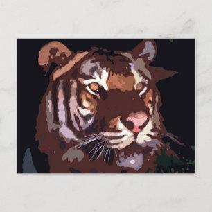 Gezicht in Tiger Briefkaart