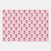 Gezicht Kerstman Hoed Gift Wrap, aangepaste Kerstm Inpakpapier Vel (Voorkant)