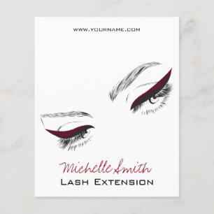 Gezicht lange wimpers eyeliner Wimperextensie Flyer