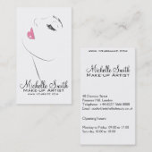 Gezicht Lange wimpers Wimper extensies Roze lippen Visitekaartje (Voorkant / Achterkant)