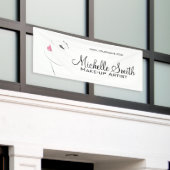 Gezicht Lash Extensions Roze lippen Spandoek (Buitenkant Gebouw)