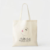 Gezicht Lash Extensions Roze lippen Tote Bag (Voorkant)