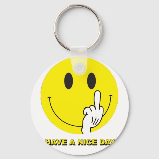 gezicht met de vinger sleutelhanger (Voorkant)