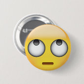 Gezicht met draaiende ogen Emoji Ronde Button 5,7 Cm (Voorkant /achterkant)