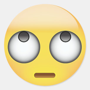 Gezicht met draaiende ogen Emoji Ronde Sticker