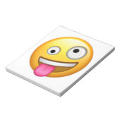 Gezicht met één grote en één kleine oog - Emoji Notitieblok (Gedraaid)