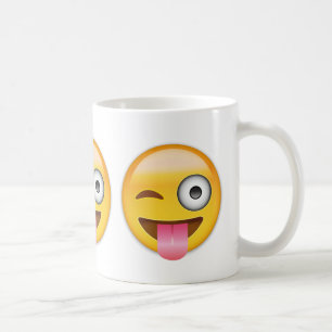 Gezicht met eend tong en oogoogoogji koffiemok