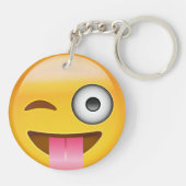 Gezicht met eend tong en oogoogoogji sleutelhanger (Achterkant)