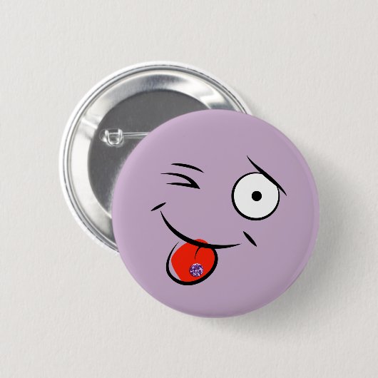 Gezicht met Pierced Tongue Button (Voorkant /achterkant)