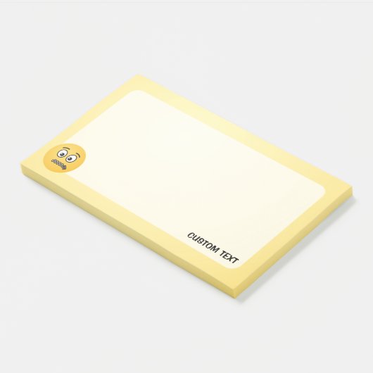 Gezicht met ritssluiting post-it® notes (Schuin)