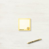 Gezicht met ritssluiting post-it® notes (Op bureau)