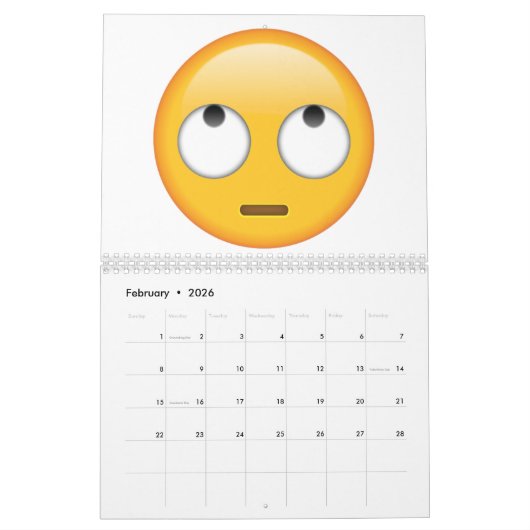 Gezicht met rologen - Emoji Kalender (Feb 2026)