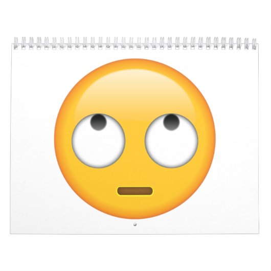Gezicht met rologen - Emoji Kalender (Hoes)