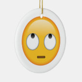 Gezicht met rologen - Emoji Keramisch Ornament (Rechts)