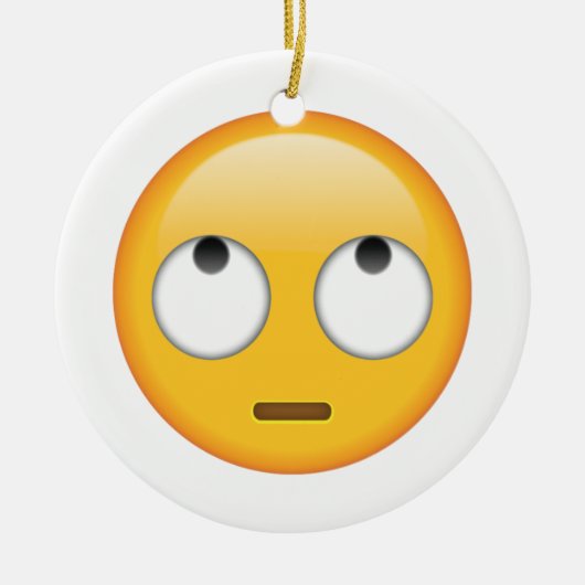 Gezicht met rologen - Emoji Keramisch Ornament (Voorkant)