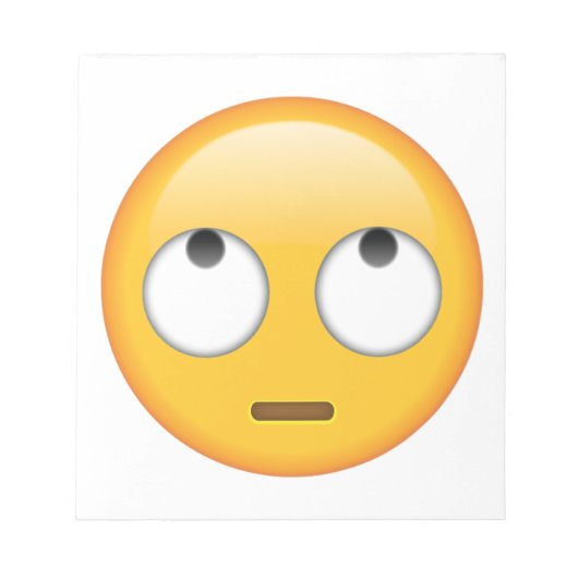 Gezicht met rologen - Emoji Notitieblok (Voorkant)