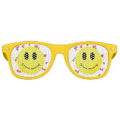 Gezicht met rood hart retro zonnebril (Voorkant)