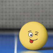Gezicht met Stuck-Out Tong en Winking Eye Pingpongballen (Net)
