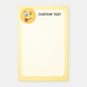 Gezicht met Stuck-Out Tong en Winking Eye Post-it® Notes (Voorkant)