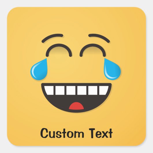 Gezicht met tranen van Joy Square Sticker (Voorkant)