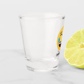 Gezicht met tranen van vreugde shot glas (Links)