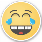 Gezicht met tranen van vreugde sticker (Voorkant)