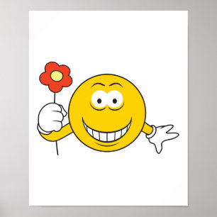 Gezicht met ventilator poster