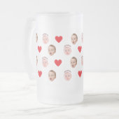 Gezicht Mok, Aangepaste Foto Mok, Baby Gift Matglas Bierpul (Voorkant links)