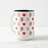 Gezicht Mok, Aangepaste Foto mok, Baby Gift Tweekleurige Koffiemok (Voorkant links)