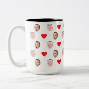 Gezicht Mok, Aangepaste Foto mok, Baby Gift Tweekleurige Koffiemok