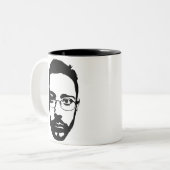 Gezicht (mok) tweekleurige koffiemok (Voorkant links)