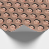 Gezicht of Hond Foto Mocha Mousse Gift Wrapping Pa Cadeaupapier (Hoek)