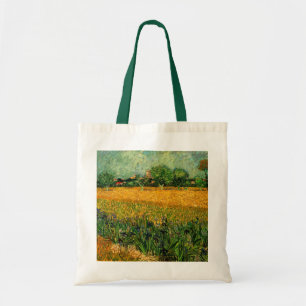 Gezicht op Arles met irissen door Vincent van Gogh Tote Bag