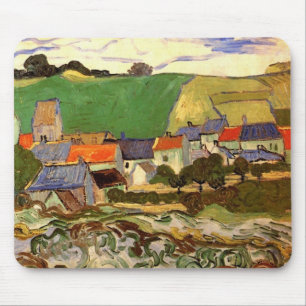 Gezicht op Auvers van Vincent van Gogh Muismat