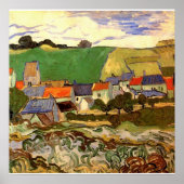 Gezicht op Auvers van Vincent van Gogh Poster (Voorkant)