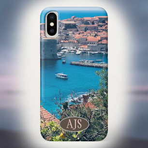 Gezicht op de haven van Dubrovnik, Kroatië. iPhone X Hoesje