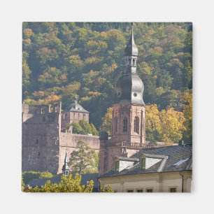 Gezicht op de oude stad van Heidelberg Magneet