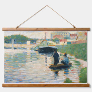 Gezicht op de Seine van Georges Seurat (ca. 1882–1 Hangend Wandkleed