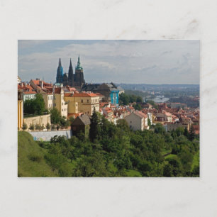 Gezicht op de Sint-Vituskathedraal, Praag, Tsjechi Briefkaart