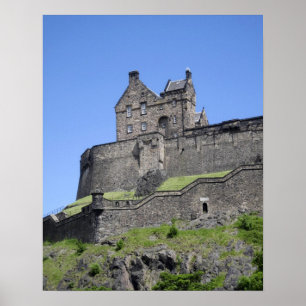 Gezicht op Edinburgh Castle, Edinburgh, Schotland, Poster