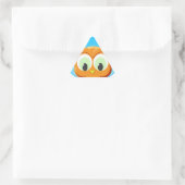 Gezicht op een kleine boomgaard driehoek sticker (Tas)