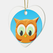 Gezicht op een kleine boomgaard keramisch ornament (Links)