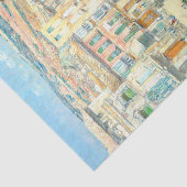 Gezicht op een Zuid-Franse stad van Childe Hassam Tissuepapier (Detail)