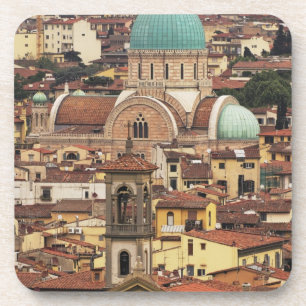 Gezicht op Florence, Italië vanuit Piazza Bier Onderzetter