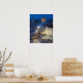 Gezicht op het Westelijke Muurplein, laat in de av Poster (Keuken)