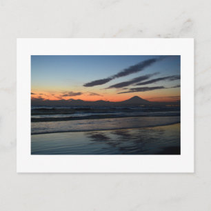 Gezicht op Mount Fuji vanuit Sagami Bay: Japan Briefkaart