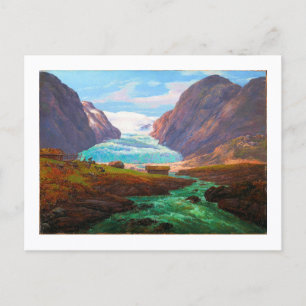 Gezicht op Nigardsbreen in Jostedalen 1847 J.C.C. Briefkaart