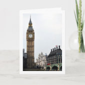 Gezicht op Palace of Westminster Bridge, Londen, E Kaart (Voorkant)