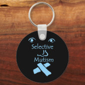 Gezicht op selectieve mutisme sleutelhanger (Voorkant)