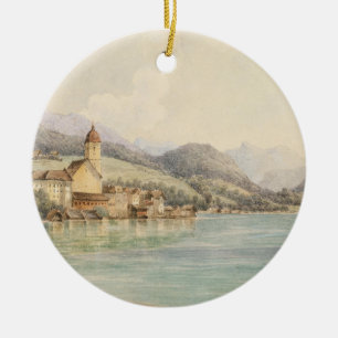 Gezicht op St. Wolfgang op de Wolfgangsee Carl Laf Keramisch Ornament